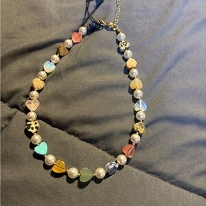 Piper K Multicolor Heart and Pearl Necklace